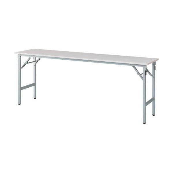 TRUSCO 超薄型テクセル天板 超軽量折り畳み会議テーブル(アルミ脚) 1800×450 ホワイト TTAB-1845A-W 1台（直送品）