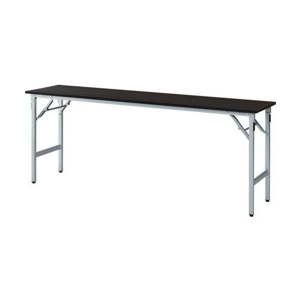 TRUSCO 超薄型テクセル天板 超軽量折り畳み会議テーブル(アルミ脚) 1800×450 ブラック TTAB-1845A-BK 1台（直送品）
