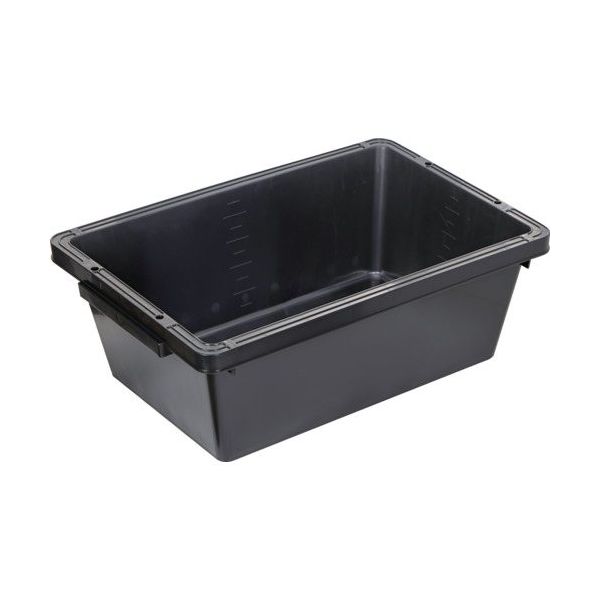 トラスコ中山 TRUSCO トラ舟51Lブラック(角型・再生原料使用) PSB60-BK 1個 664-7087（直送品）