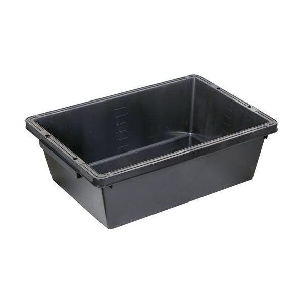 トラスコ中山 TRUSCO トラ舟75Lブラック(角型・再生原料使用) PSB80-BK 1個 664-7088（直送品）