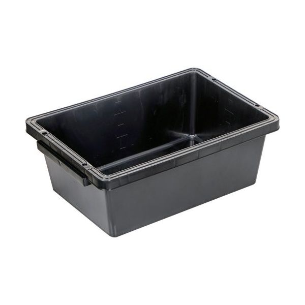 トラスコ中山 TRUSCO トラ舟28Lブラック(角型・再生原料使用) PSB40-BK 1個 664-7085（直送品）