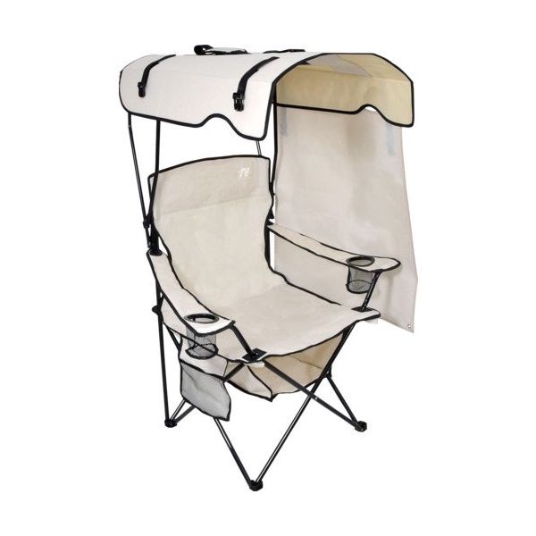 日動工業 NICHIDO シェード付チェア 焼けなイス【サンド】 NCHA-01-SN 1台 668-5103（直送品）