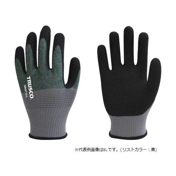 トラスコ中山 TRUSCO ニトリルゴム背抜き手袋 薄手 13ゲージ L NBGF13-L 1双 662-5348（直送品）