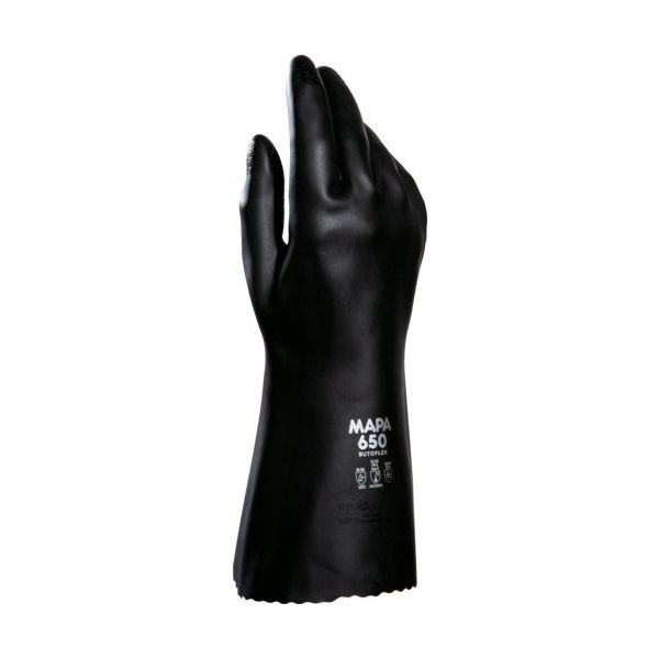 MAPA 耐薬品ブチルゴム手袋 BUTOFLEX650 Lサイズ 34650009 1双 682-7292（直送品）