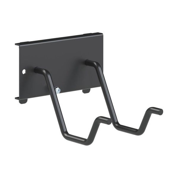 トラスコ中山 TRUSCO パンチングパネル用電気ドリルフック 2本爪 黒 SF-4W-BK 1個 689-0844（直送品）