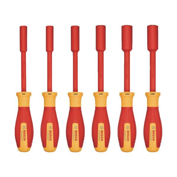 ボッシュ 絶縁ソケットドライバー 6種セット 1600A02NF3 1セット(6本) 689-9655（直送品）