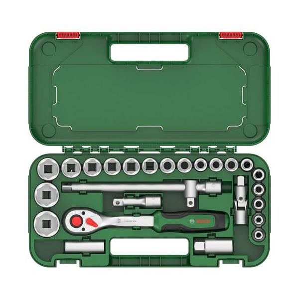 ボッシュ ラチェットセット 1/2インチ25ピース 1600A02Z9F 1セット(25個) 689-3552（直送品）