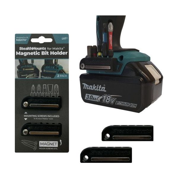 StealthMounts社 ステルスマウント マグネットビットホルダー(2個入り)ブラック BH-MK-BLK-2 1セット(6個)（直送品）