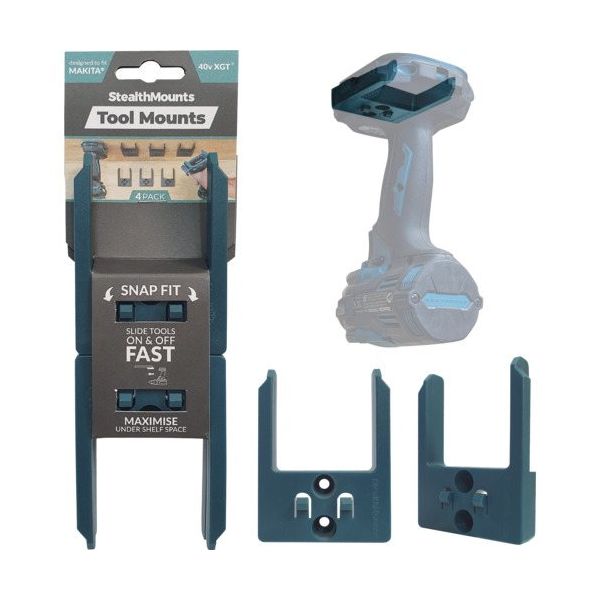StealthMounts社 ステルスマウント ツールマウントマキタ40VMAX(4個入り)ブルー TM-MK40-BLU-4 1個(6個)（直送品）