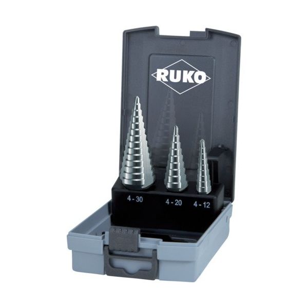 RUKO 3枚刃ステップドリル 3本組セット ハイス 101326RO 1セット(3本) 699-0690（直送品）