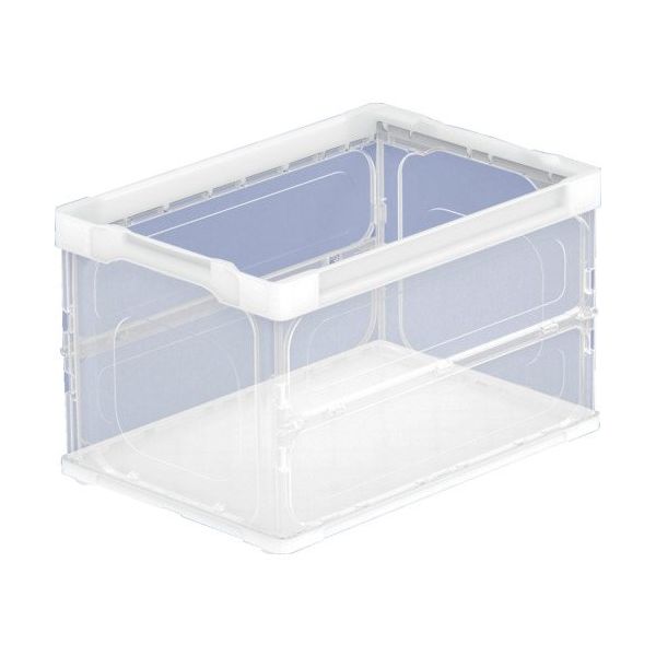 TRUSCO まとめ買い オリコン 薄型軽量折りたたみコンテナ50L 透明 10個 TRL-S50TM-10P 1セット(10個)（直送品）