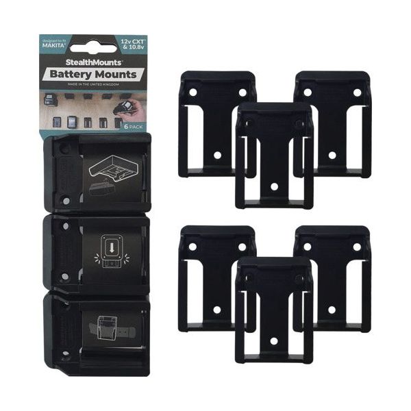 ステルスマウント バッテリーマウントマキタ12V用(6個入り)ブラック BM-MK12-BLK-6 1個(6個)（直送品）