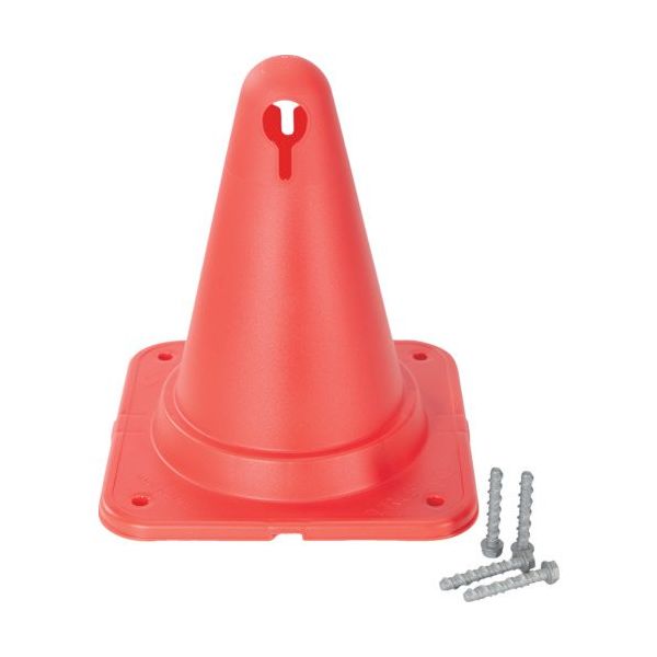 トラスコ中山 TRUSCO アンカー付きちびっコーン 270×300mm レッド CBCN270-R-ANC-SET 1セット（直送品）