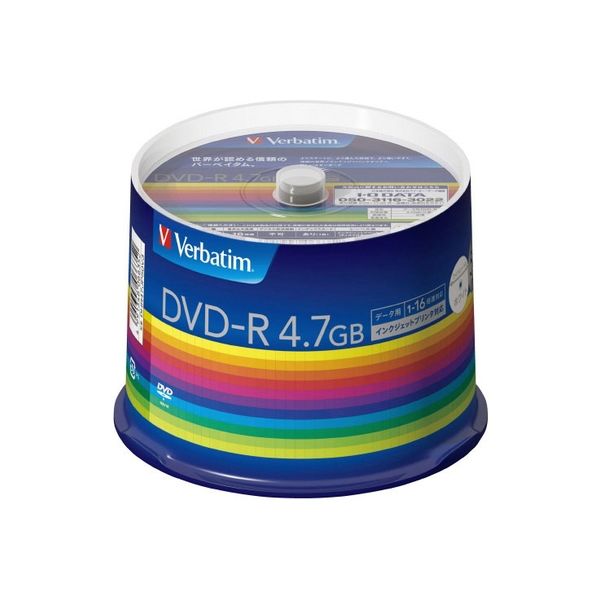 三菱化学メディア DVD-R データ用 8倍速 方眼入りワイドプリンタブル