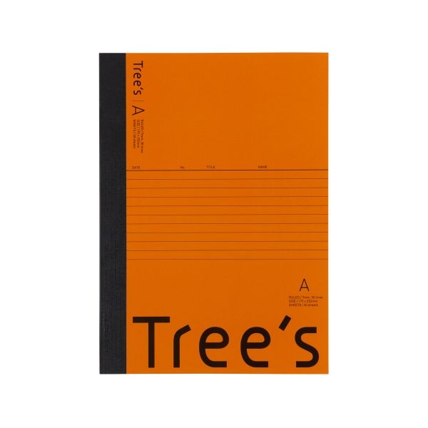 日本ノート Trees Ｂ５ Ａ罫 ３０枚 オレンジ UTR3AOR 1冊（直送品）