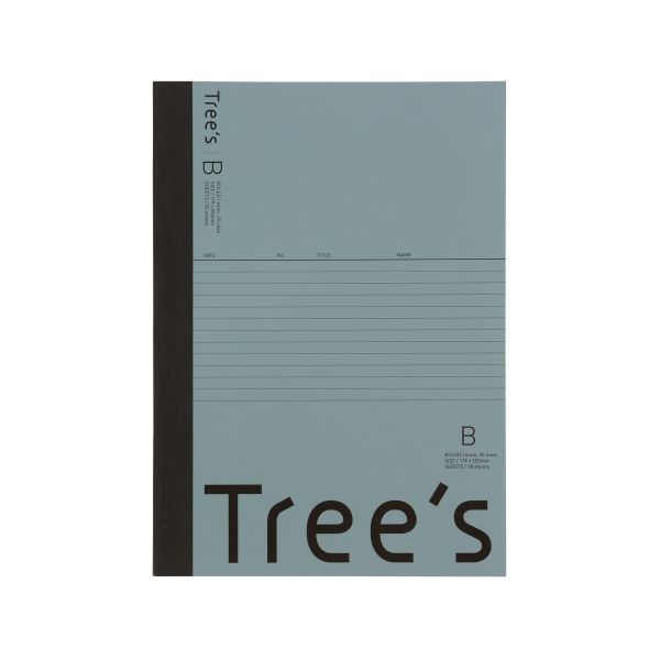 日本ノート Trees B5 B罫 30枚 ブルーグレー UTR3BGR 1冊（直送品）