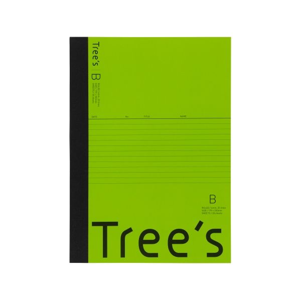 日本ノート Trees B5B罫30枚ライトグリーン UTR3BLG 1冊（直送品）