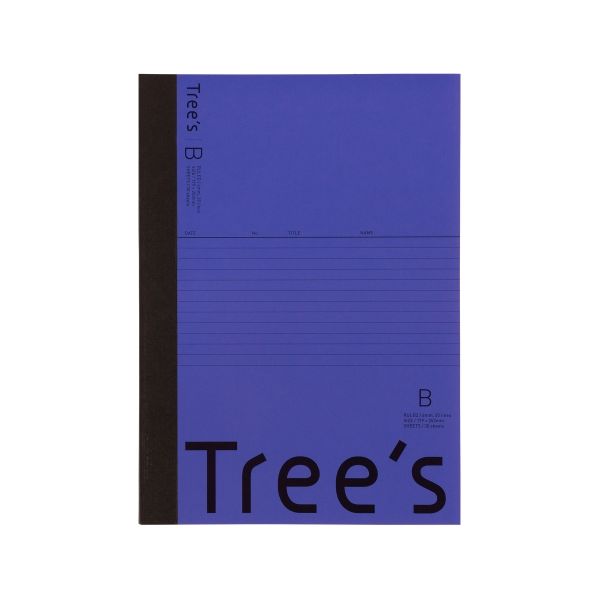 日本ノート Trees Ｂ５Ｂ罫３０枚ディープパープル UTR3BV 1冊（直送品）