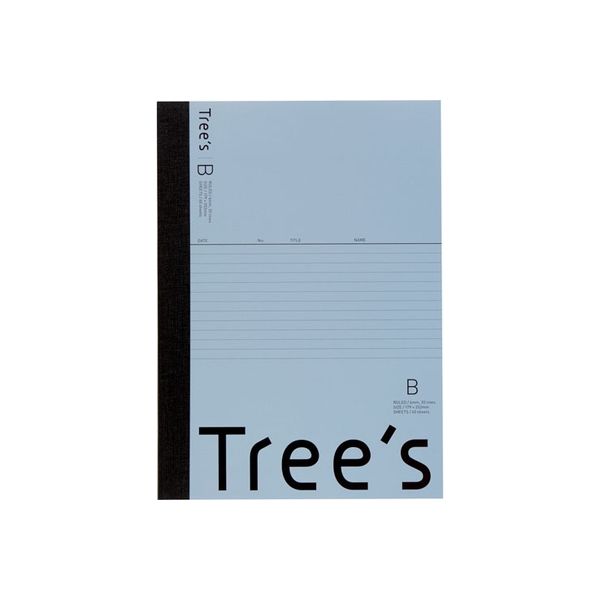 日本ノート Trees　Ｂ５　Ｂ罫　４０枚　ブルーグレー UTR4BGR 1冊（直送品）
