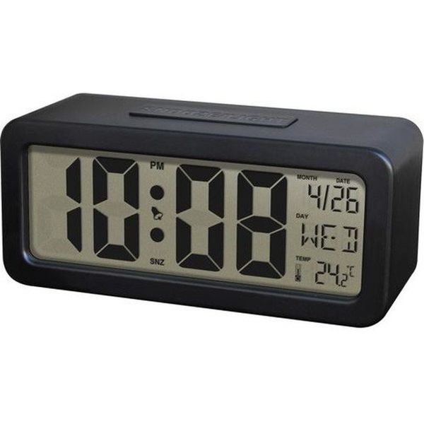 誠時 デジタル置き時計 クロル LCD-007BK 1個（直送品） - アスクル