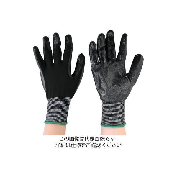 丸和ケミカル 黒フィット ニトリルコーティング手袋 10双組 775-10 1組(10双) 825-9344（直送品）