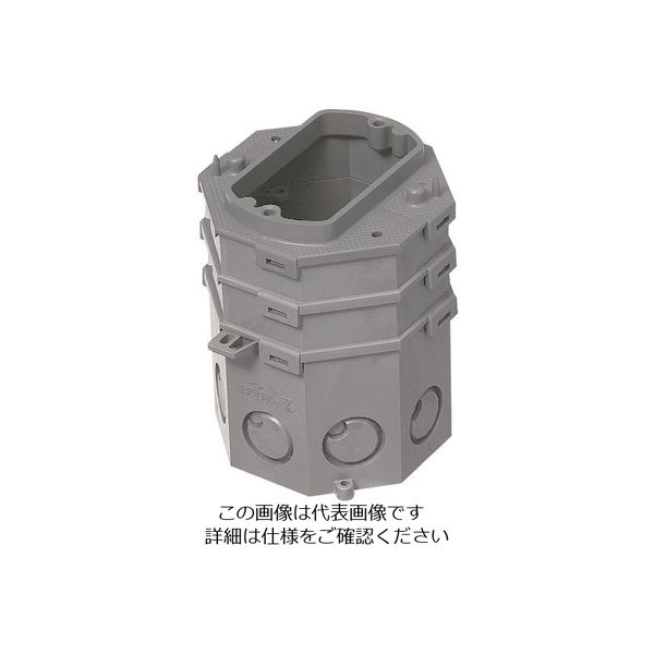 未来工業 未来 八角PCボックス 8CB-1285B 1個 198-9069（直送品）