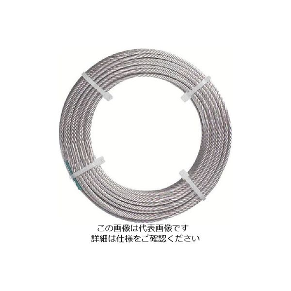 日興製綱 ニッコウ カットワイヤーメッキ無し 全長30m ワイヤ径12mm 使用荷重965kg CW1230N 1セット(10巻)（直送品）