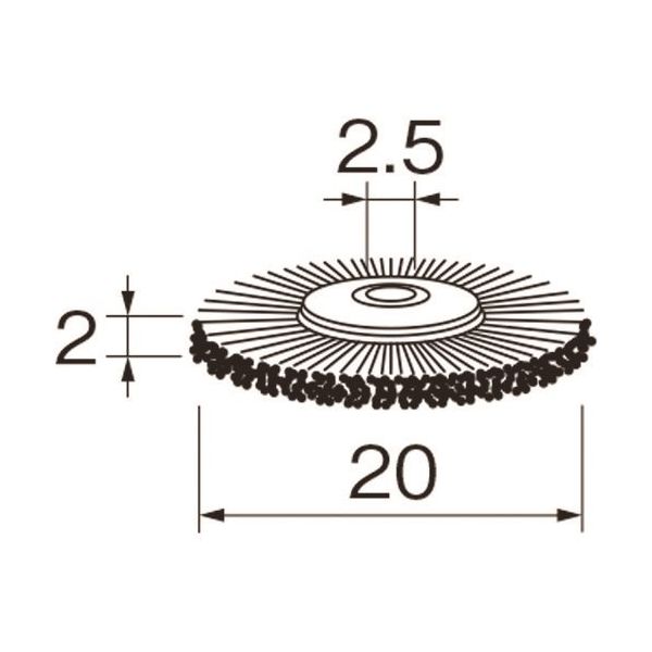 日本精密機械工作 リューター ホイール型ブラシB2117 B2117 1袋(5個) 128-2485（直送品）