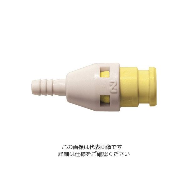 日東工器 日東 キューブカプラ相手側取付サイズ内径φ4チューブ SPC-04PH-YEL POM NBR 1個 129-2282（直送品）
