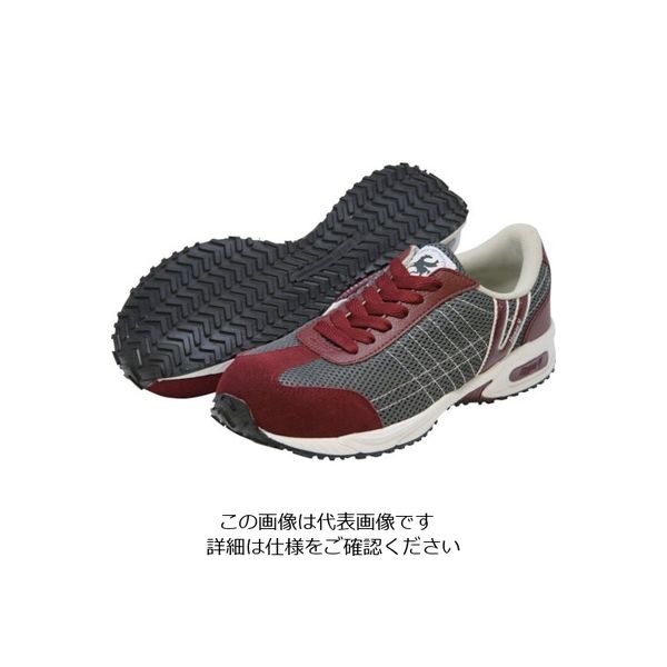 日進ゴム 日進 耐滑樹脂先芯入りスニーカー チョコ 25.0cm V2000CH-25.0 1足 134-1682（直送品）