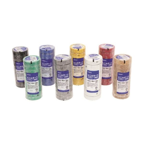 積水化学工業 積水 エスロンテープ#360 19×20 茶 V360B2N 1セット(200巻) 200-4362（直送品）