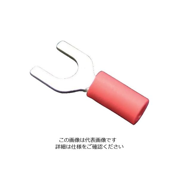 日本圧着端子製造 JST ビニル絶縁付角先開形端子(ストレート形) (100個入) V1.25-5A 1袋(100個) 827-9236（直送品）
