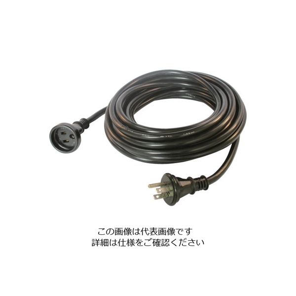 正和電工 3芯タイプ防雨型延長コード10m黒 WPE-10BK 1本 850-1044（直送品）