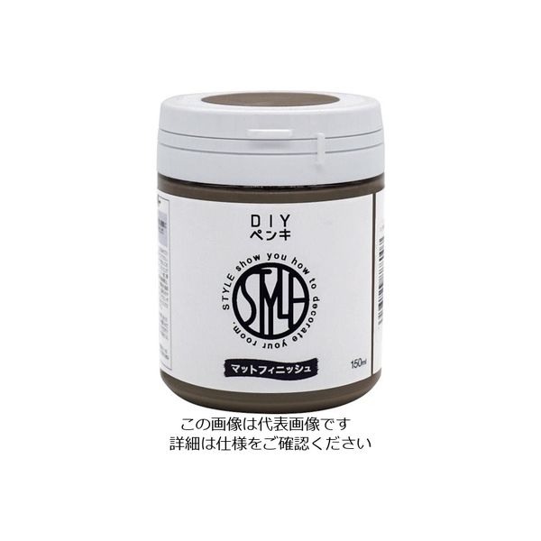 ニッペホームプロダクツ ニッぺ 水性つや消し塗料DIYペンキ 150ML こび茶 HUM314ー150 4976124888113 1個（直送品）