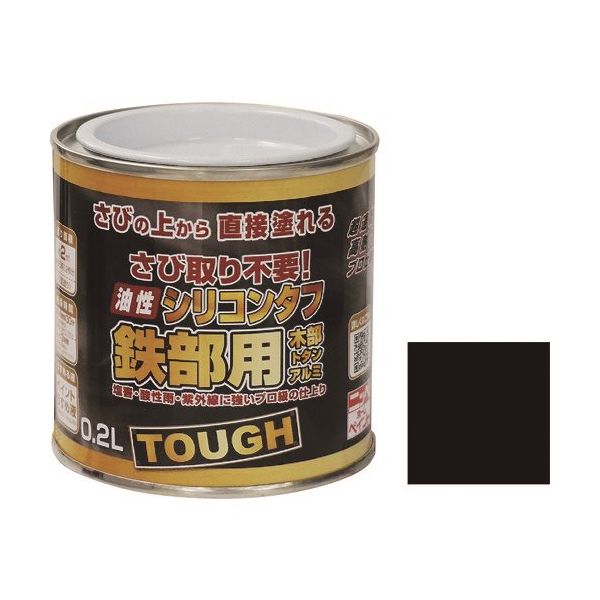 ニッペホームプロダクツ ニッぺ 油性シリコンタフ 0.2L ブラック