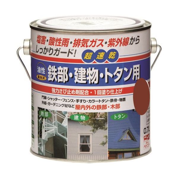 ニッペホームプロダクツ ニッぺ 油性鉄部・建物・トタン用 0.7L アカサビ HUB113ー0.7 4976124216329 1缶（直送品）