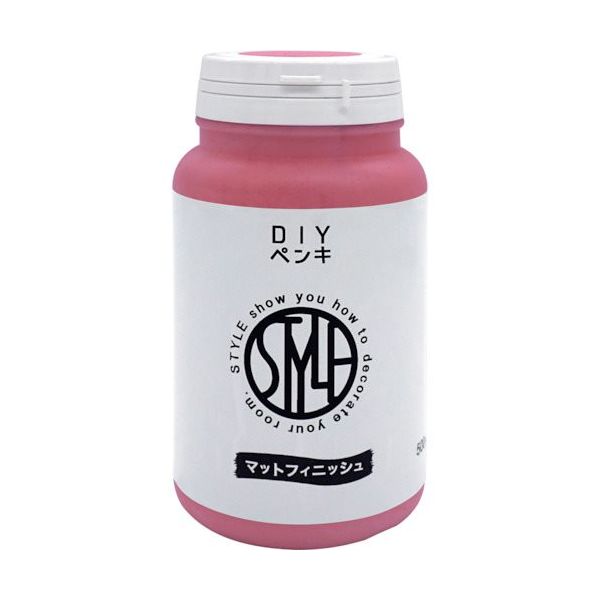 ニッぺ 水性つや消し塗料DIYペンキ 500ML ベリーピンク HUM350ー500 4976124889103 1個（直送品） - アスクル