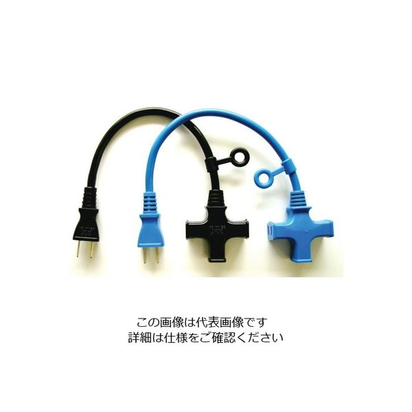 正和電工 マルチタップ延長コード0.3m青 MR-03 BLUE 1セット（100本） 850-1018（直送品）