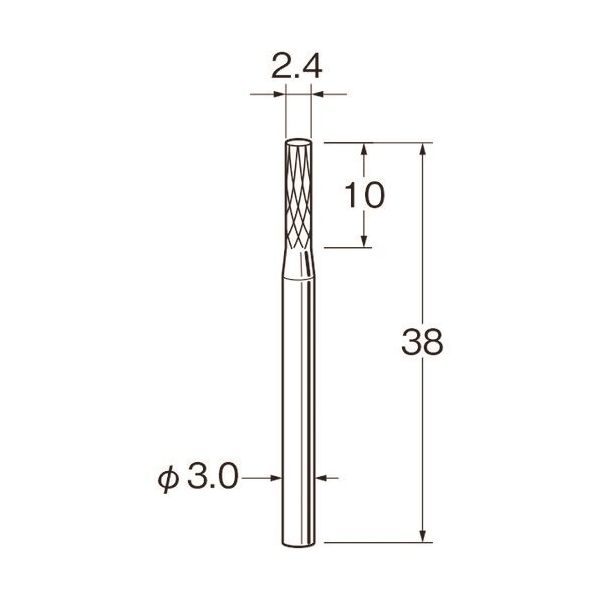 日本精密機械工作 リューター チタンアルミナコーティング超硬カッター K8006 1袋 168-4398（直送品）