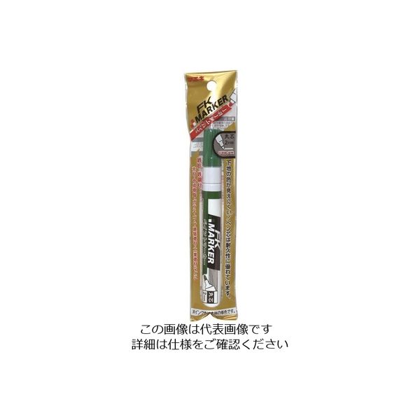 不易糊工業 フエキ KFKペイントマーカー 丸芯 2mm 緑 フック KFK13-H 1セット(10本) 162-3071（直送品）