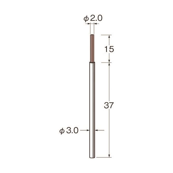 日本精密機械工作 リューター マイクロセラミックファイバーブラシ(エンド型) B9012 1袋(1本) 128-3392（直送品）