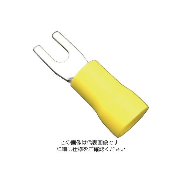 日本圧着端子製造 JST ビニル絶縁付角先開形端子（F形） （100個入） FV5.5-4A 1袋（100個） 827-9213（直送品）