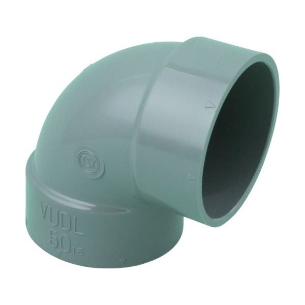 東栄管機 トーエー VU継手90°エルボ 50 VUDL50 1個 825-3058（直送品）