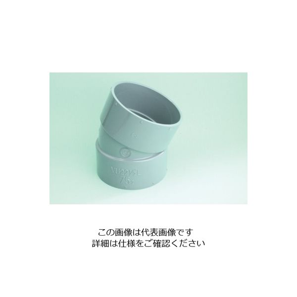 東栄管機 トーエー VU継手 22°1/2エルボ 75 VU22.5L75 1個 857-9141（直送品）