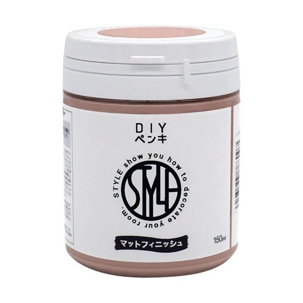 ニッぺ 水性つや消し塗料DIYペンキ 150ML シェルピンク HUM362ー150 4976124888090 1個（直送品）