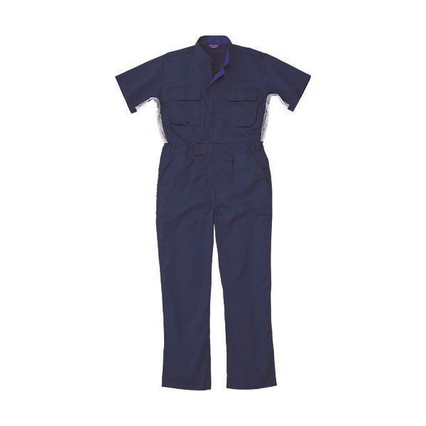 山田辰 AUTOーBI 半袖つなぎ服50001ー001ネイビーブルーーM 50001-001-M 1着 136-9137（直送品）