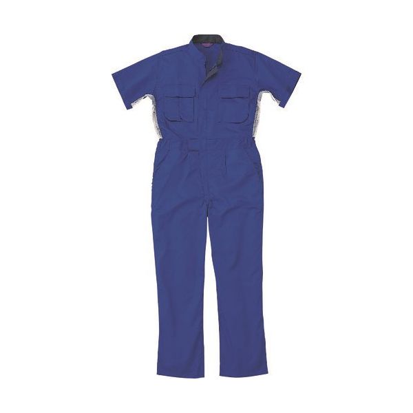 山田辰 AUTOーBI 半袖つなぎ服50001ー002マリンブルーー5L 50001-002-5L 1着 137-0576（直送品）