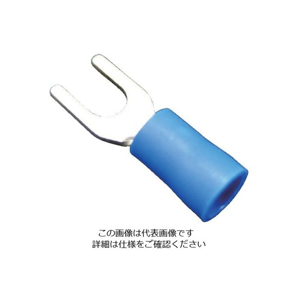 日本圧着端子製造 JST ビニル絶縁付角先開形端子(F形) (100個入) FV2-4A 1袋(100個) 827-9211（直送品）