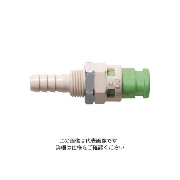 日東工器 日東 キューブカプラ相手側取付サイズ内径φ4チューブ SPC-04PHB-GRN POM 1個 129-0775（直送品）