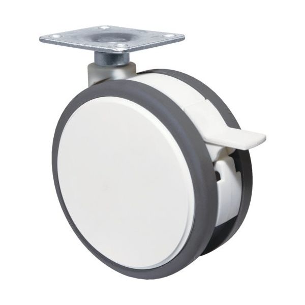 東海キャスター 東海 デザインキャスター ホワイト100径 許容荷重80kgf FW100WS 1個 132-9849（直送品）